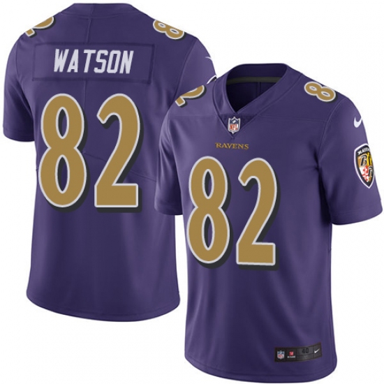 Men's Nike Baltimore Ravens #82 Benjamin Watson Elite Purple Rush Vapor Untouchable NFL Jersey - Ujersey