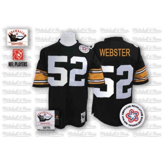 Mitchell And Ness Pittsburgh Steelers #52 Mike Webster Black Team Color Authentic Throwback NFL Jersey - Ujersey