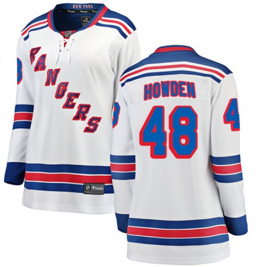Women's New York Rangers #48 Brett Howden Fanatics Branded White Away Breakaway NHL Jersey - Ujersey