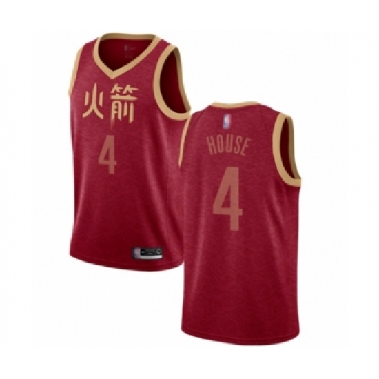 Women's Houston Rockets #4 Danuel House Swingman Red Basketball Jersey - 2018 19 City Edition - Ujersey