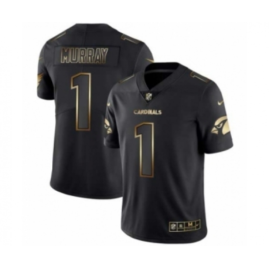 Men Arizona Cardinals #1 Kyler Murray Black Golden Edition 2019 Vapor Untouchable Limited Jersey - Ujersey