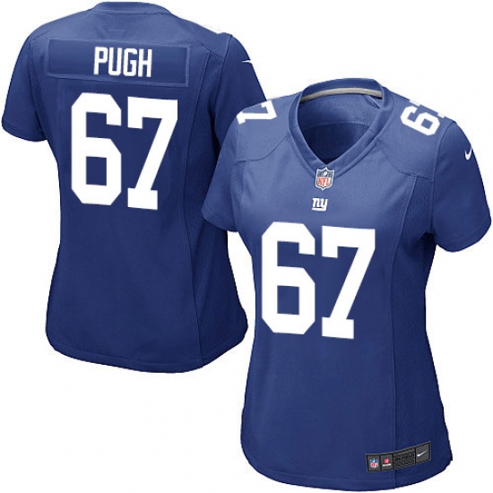 Women's Nike New York Giants #67 Justin Pugh Game Royal Blue Team Color NFL Jersey - Ujersey