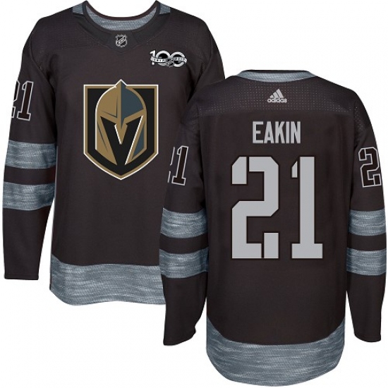 Men's Adidas Vegas Golden Knights #21 Cody Eakin Authentic Black 1917-2017 100th Anniversary NHL Jersey - Ujersey