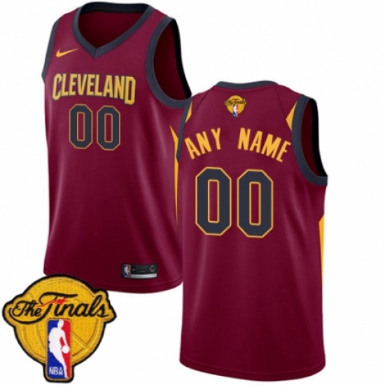Youth Nike Cleveland Cavaliers Customized Swingman Maroon 2018 NBA Finals Bound NBA Jersey - Icon Edition
