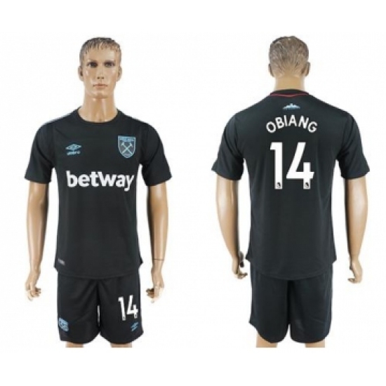 West Ham United #14 Obiang Away Soccer Club Jersey