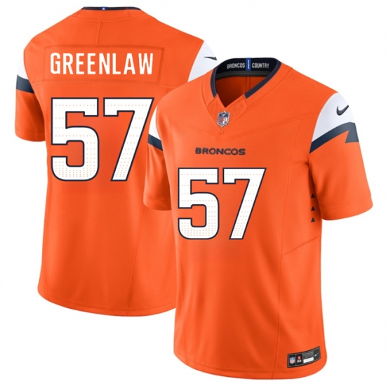 Men's Denver Broncos #57 Dre Greenlaw Orange 2025 F.U.S.E. Vapor Limited Football Stitched Jersey - Ujersey
