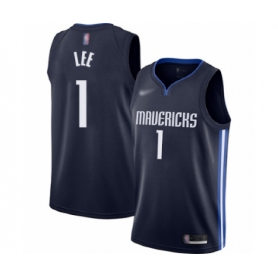 Men's Dallas Mavericks #1 Courtney Lee Authentic Navy Finished Basketball Jersey - Statement Edition - Ujersey