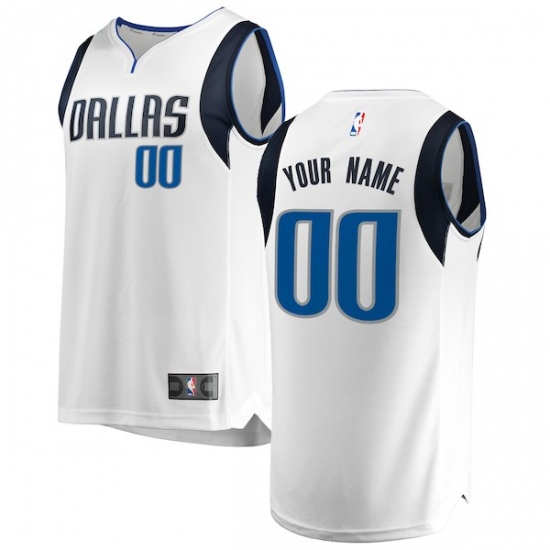 Men's Dallas Mavericks Fanatics Branded White Fast Break Custom Replica Jersey - Association Edition - Ujersey