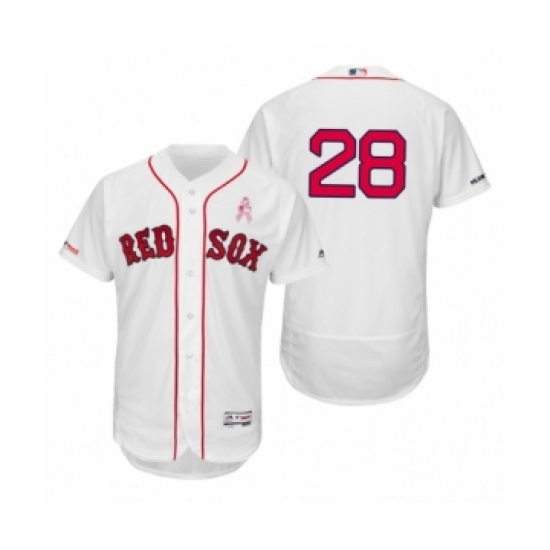Men's J.D. Martinez Boston Red Sox #28 White 2019 Mother's Day flex base Jersey - Ujersey