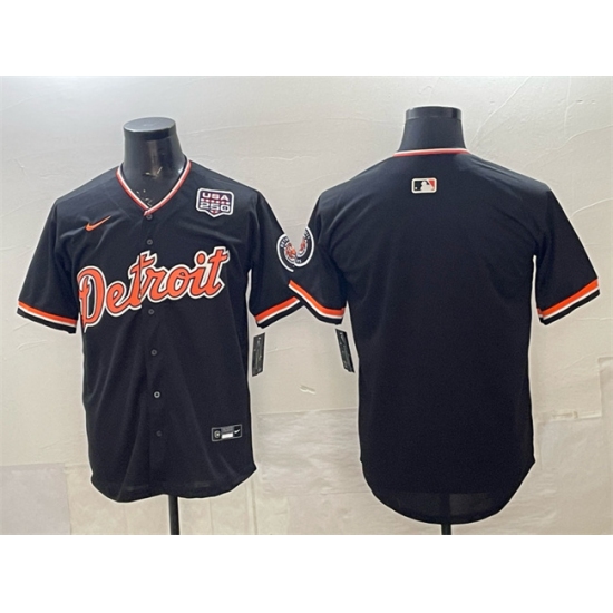 Men's Detroit Tigers Blank Navy 2026 Alternate USA 250 Vapor Premier Limited Stitched Baseball Jersey - Ujersey