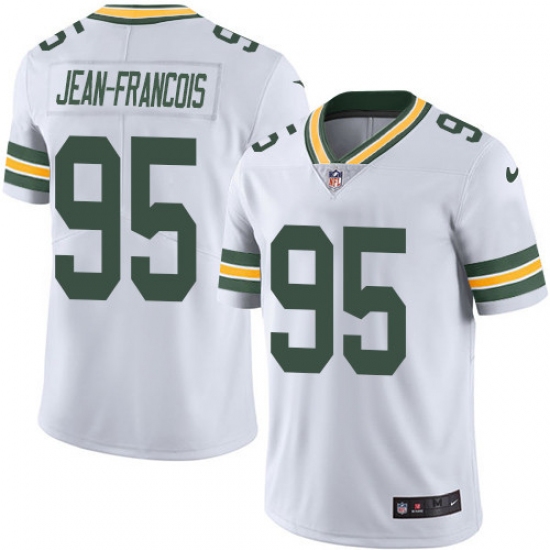 Men's Nike Green Bay Packers #95 Ricky Jean-Francois White Vapor Untouchable Limited Player NFL Jersey - Ujersey
