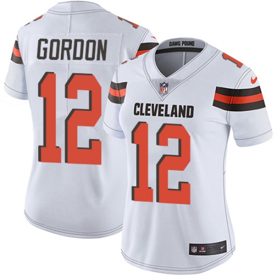 Women's Nike Cleveland Browns #12 Josh Gordon White Vapor Untouchable Limited Player NFL Jersey - Ujersey