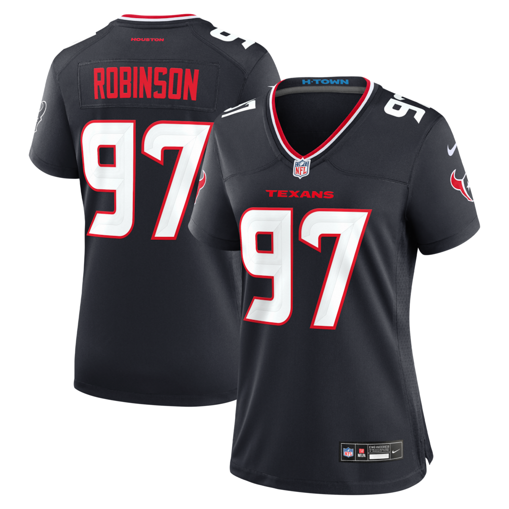 Women's Houston Texans Dominique Robinson Nike Navy Team Game Jersey - SUjersey01
