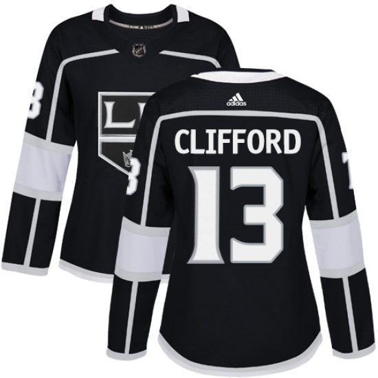 Women's Adidas Los Angeles Kings #13 Kyle Clifford Authentic Black Home NHL Jersey - Ujersey