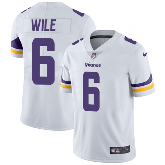 Men's Nike Minnesota Vikings #6 Matt Wile White Vapor Untouchable Limited Player NFL Jersey - Ujersey