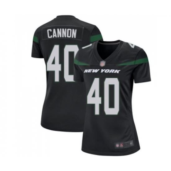 Women's New York Jets #40 Trenton Cannon Game Black Alternate Football Jersey - Ujersey