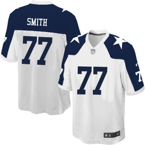 Men's Nike Dallas Cowboys #77 Tyron Smith Game White Throwback Alternate NFL Jersey - Ujersey
