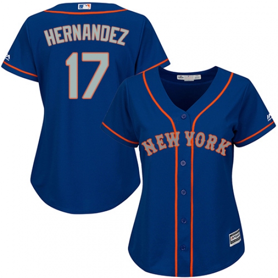 Women's Majestic New York Mets #17 Keith Hernandez Authentic Royal Blue Alternate Road Cool Base MLB Jersey - Ujersey