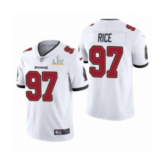Youth Tampa Bay Buccaneers #97 Simeon Rice White 2021 Super Bowl LV Jersey - Ujersey