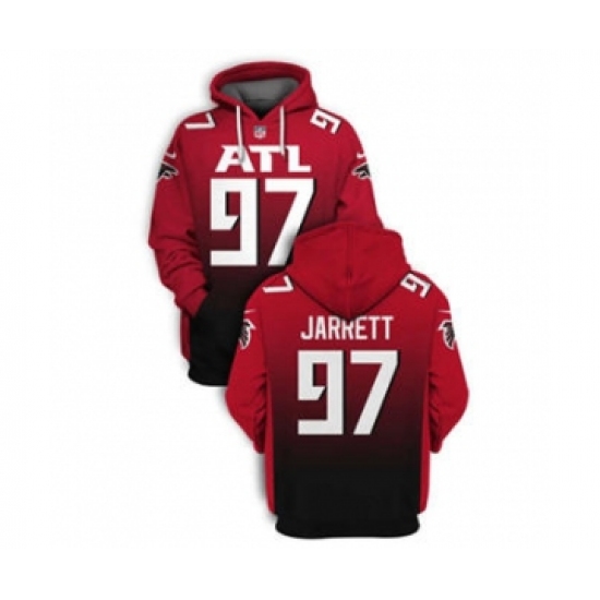 Men's Atlanta Falcons #97 Grady Jarrett 2021 Red Pullover Football Hoodie - Ujersey