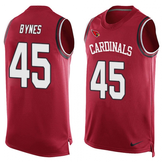 Men's Nike Arizona Cardinals #45 Josh Bynes Limited Red Player Name & Number Tank Top NFL Jersey - Ujersey