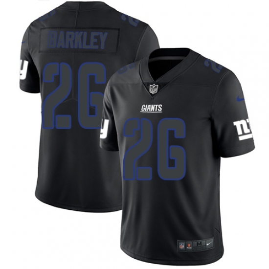 Men's Nike New York Giants #26 Saquon Barkley Limited Black Rush Impact NFL Jersey - Ujersey