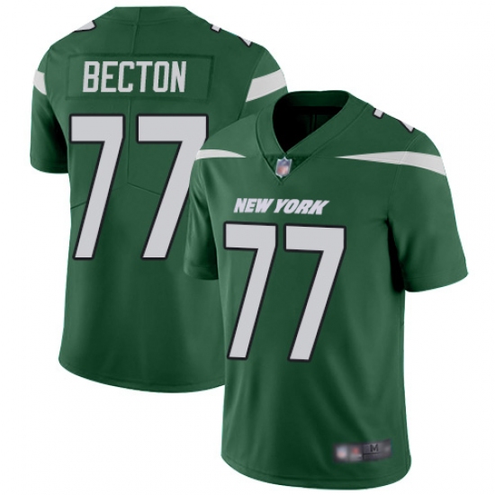 Youth New York Jets #77 Mekhi Becton Green Team Color Stitched Vapor Untouchable Limited Jersey - Ujersey