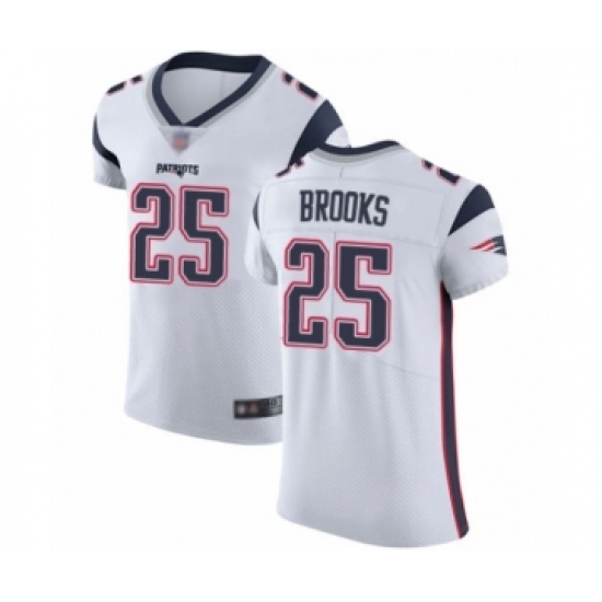 Men's New England Patriots #25 Terrence Brooks White Vapor Untouchable Elite Player Football Jersey - Ujersey