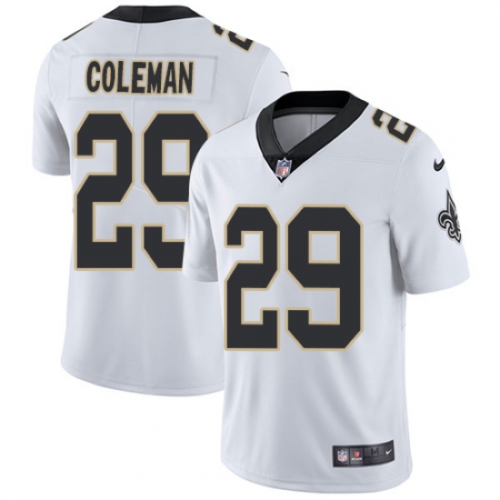 Youth Nike New Orleans Saints #29 Kurt Coleman White Vapor Untouchable Limited Player NFL Jersey - Ujersey
