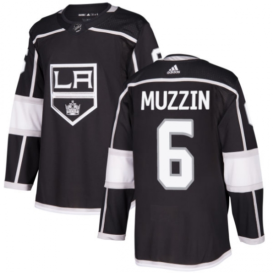 Youth Adidas Los Angeles Kings #6 Jake Muzzin Authentic Black Home NHL Jersey - Ujersey