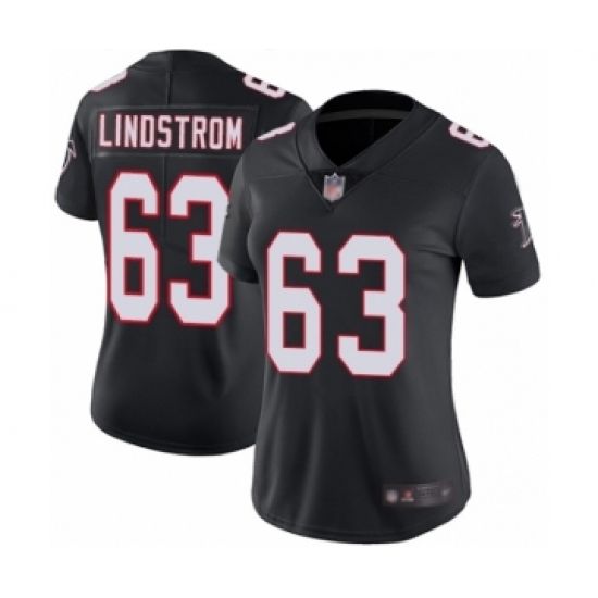 Women's Atlanta Falcons #63 Chris Lindstrom Black Alternate Vapor Untouchable Limited Player Football Jersey - Ujersey