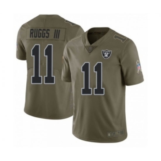 Women's Oakland Raiders #11 Henry Ruggs III Las Vegas Limited Green 2017 Salute to Service Jersey
