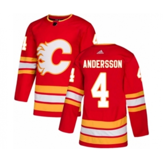 Youth Adidas Calgary Flames #4 Rasmus Andersson Premier Red Alternate NHL Jersey - Ujersey