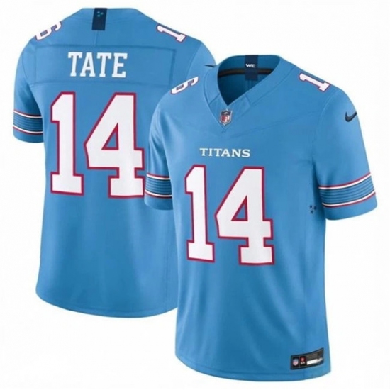 Men's Tennessee Titans #14 Carnell Tate Light Blue 2026 F.U.S.E. Vapor Limited Football Stitched Jersey