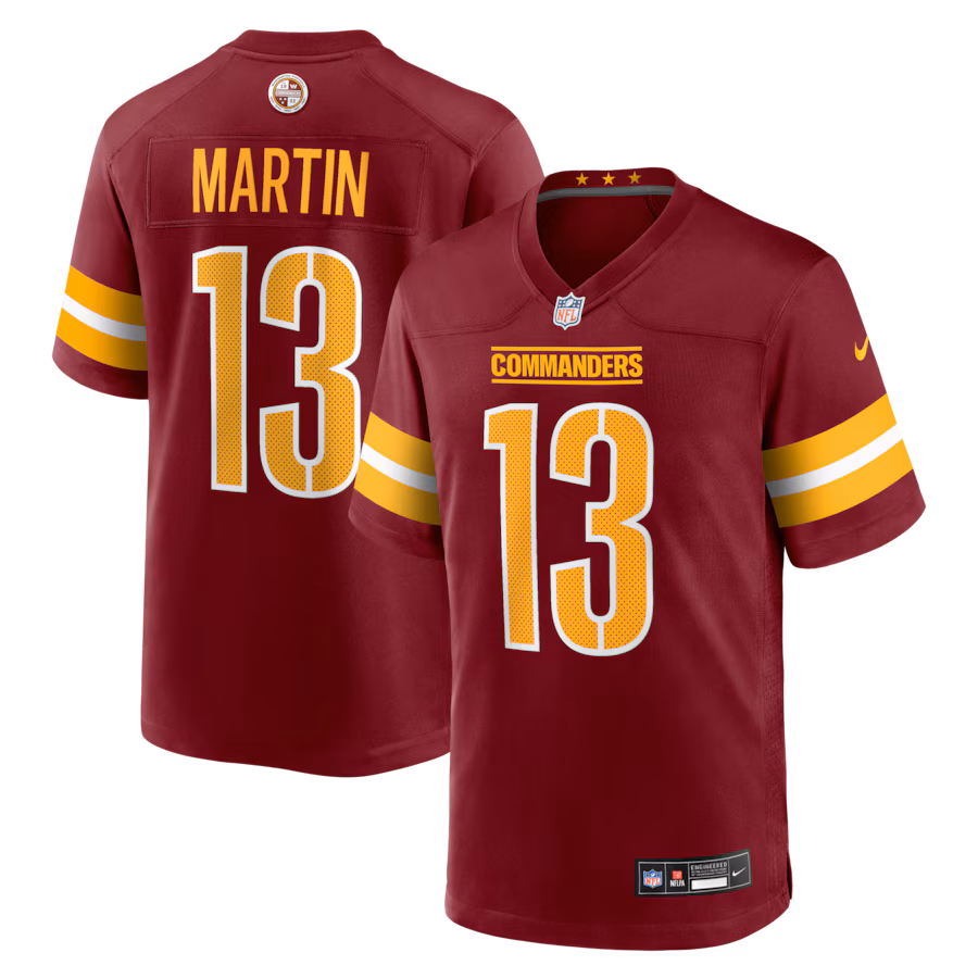 Men's Washington Commanders Tay Martin Nike Burgundy Team Game Jersey - Ujersey