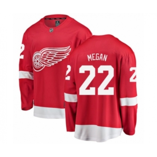 Men's Detroit Red Wings #22 Wade Megan Authentic Red Home Fanatics Branded Breakaway NHL Jersey - Ujersey