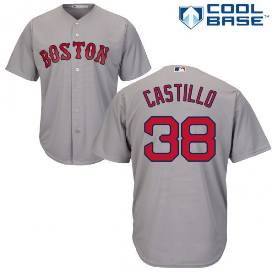 Youth Majestic Boston Red Sox #38 Rusney Castillo Authentic Grey Road Cool Base MLB Jersey - Ujersey