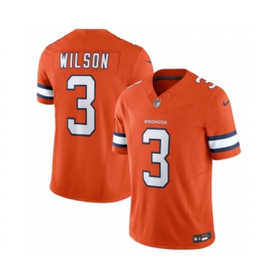 Men's Denver Broncos #3 Russell Wilson Orange 2023 F.U.S.E. Vapor Untouchable Stitched Jersey - Ujersey