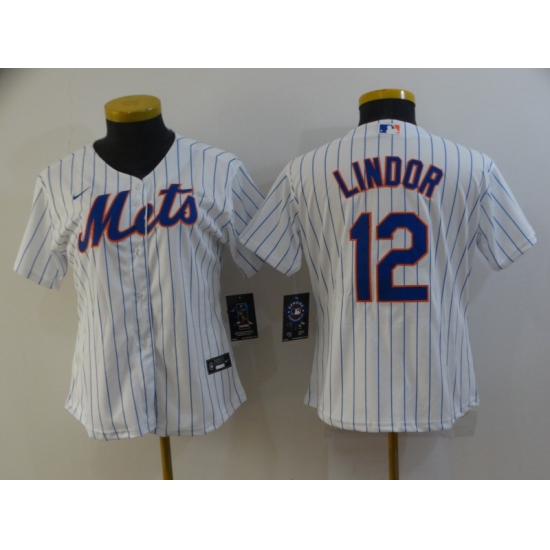 Women's Nike New York Mets #12 Francisco Lindor White Jersey - Ujersey