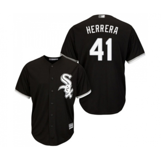 Youth Chicago White Sox #41 Kelvin Herrera Replica Black Alternate Home Cool Base Baseball Jersey - Ujersey