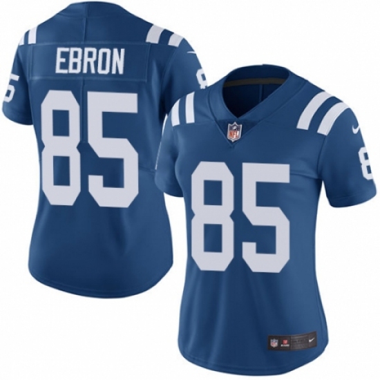 Women's Nike Indianapolis Colts #85 Eric Ebron Royal Blue Team Color Vapor Untouchable Limited Player NFL Jersey