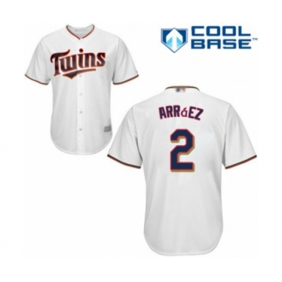 Youth Minnesota Twins #2 Luis Arraez Authentic White Home Cool Base Baseball Player Jersey - Ujersey