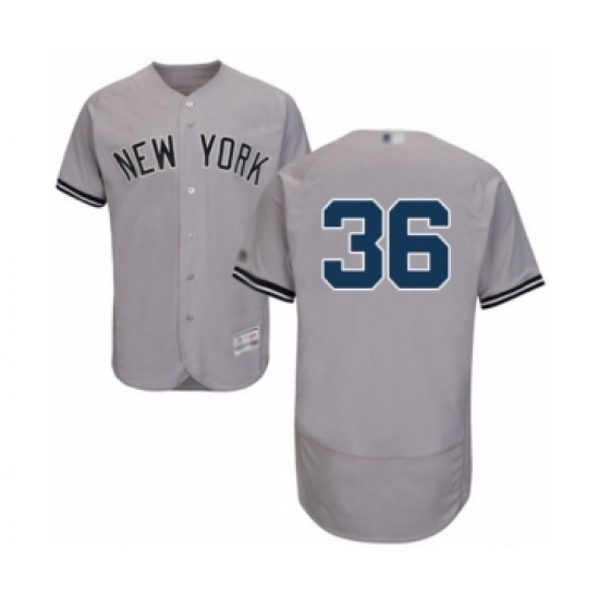 Men's New York Yankees #36 Mike Ford Grey Road Flex Base Authentic Collection Baseball Player Jersey - Ujersey