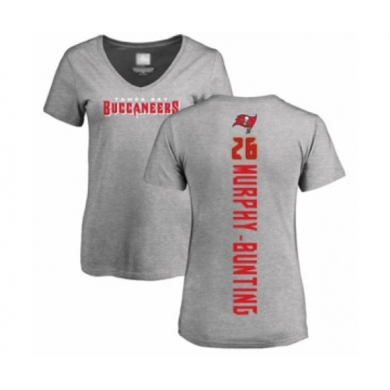 Football Women's Tampa Bay Buccaneers #26 Sean Murphy-Bunting Ash Backer T-Shirt - Ujersey