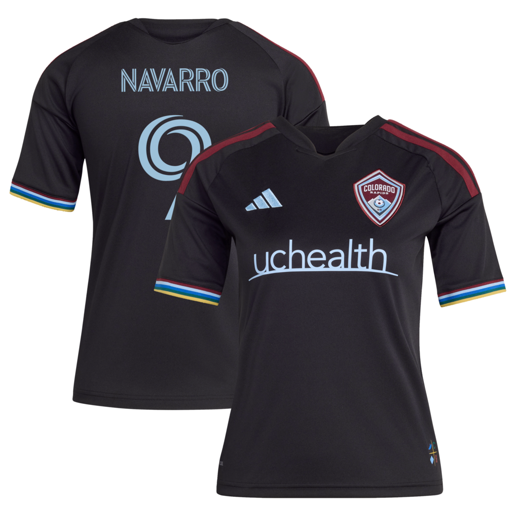 Youth Colorado Rapids Rafael Navarro adidas Black 2026 Colorful Colorado Replica Jersey - Ujersey