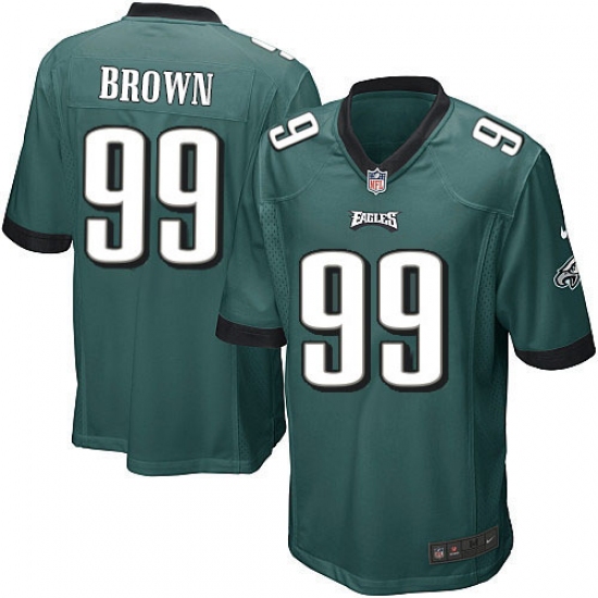 Men's Nike Philadelphia Eagles #99 Jerome Brown Game Midnight Green Team Color NFL Jersey - Ujersey