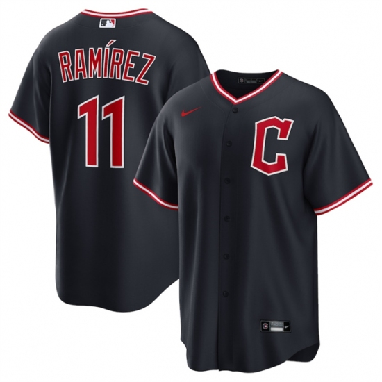 Men's Cleveland Guardians #11 José Ramírez Navy 2025 Alternate Limited Stitched Baseball Jersey - Ujersey