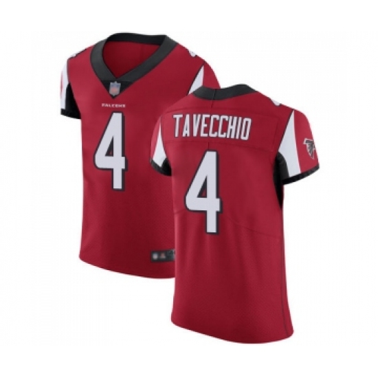 Men's Atlanta Falcons #4 Giorgio Tavecchio Red Team Color Vapor Untouchable Elite Player Football Jersey - Ujersey