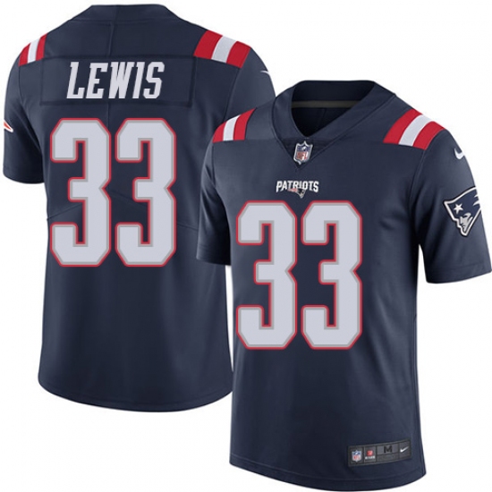 Youth Nike New England Patriots #33 Dion Lewis Limited Navy Blue Rush Vapor Untouchable NFL Jersey - Ujersey