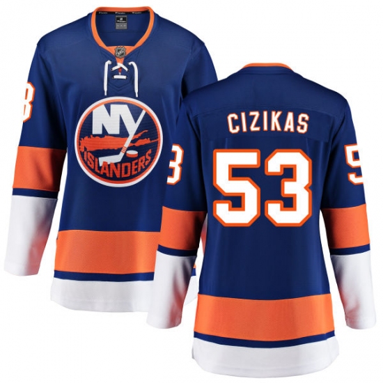 Women's New York Islanders #53 Casey Cizikas Fanatics Branded Royal Blue Home Breakaway NHL Jersey - Ujersey
